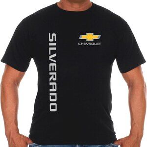 JH Design Men's Chevy Silverado Truck Classic Black T-Shirt Short Sleeve Crew Ne